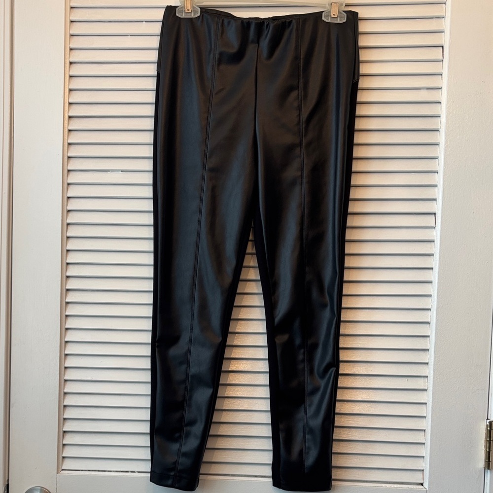 Black Faux Leather Leggings